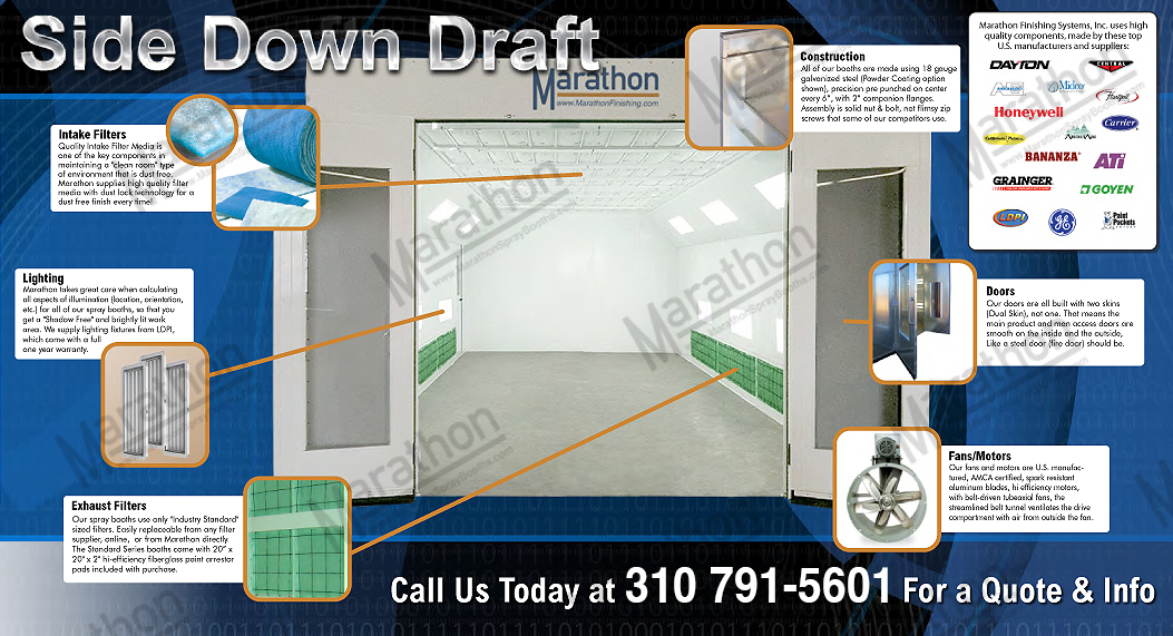 Truck and Equipment Side Down Draft Spray Paint Booths Main Image