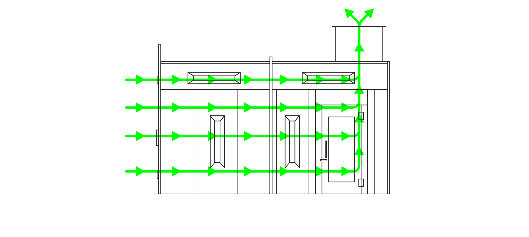 Front Air Flow Diagram