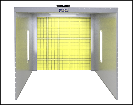 Industrial Open Face Spray Paint Booths
