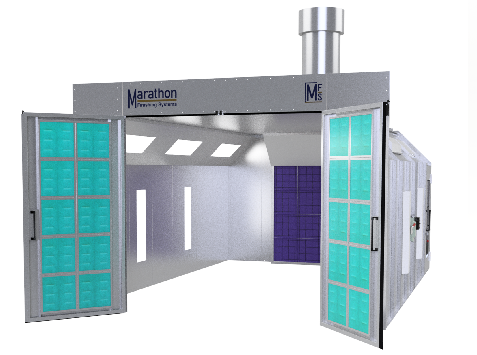 Powder Coating Spray Paint Booth with 3 Stage Filtration