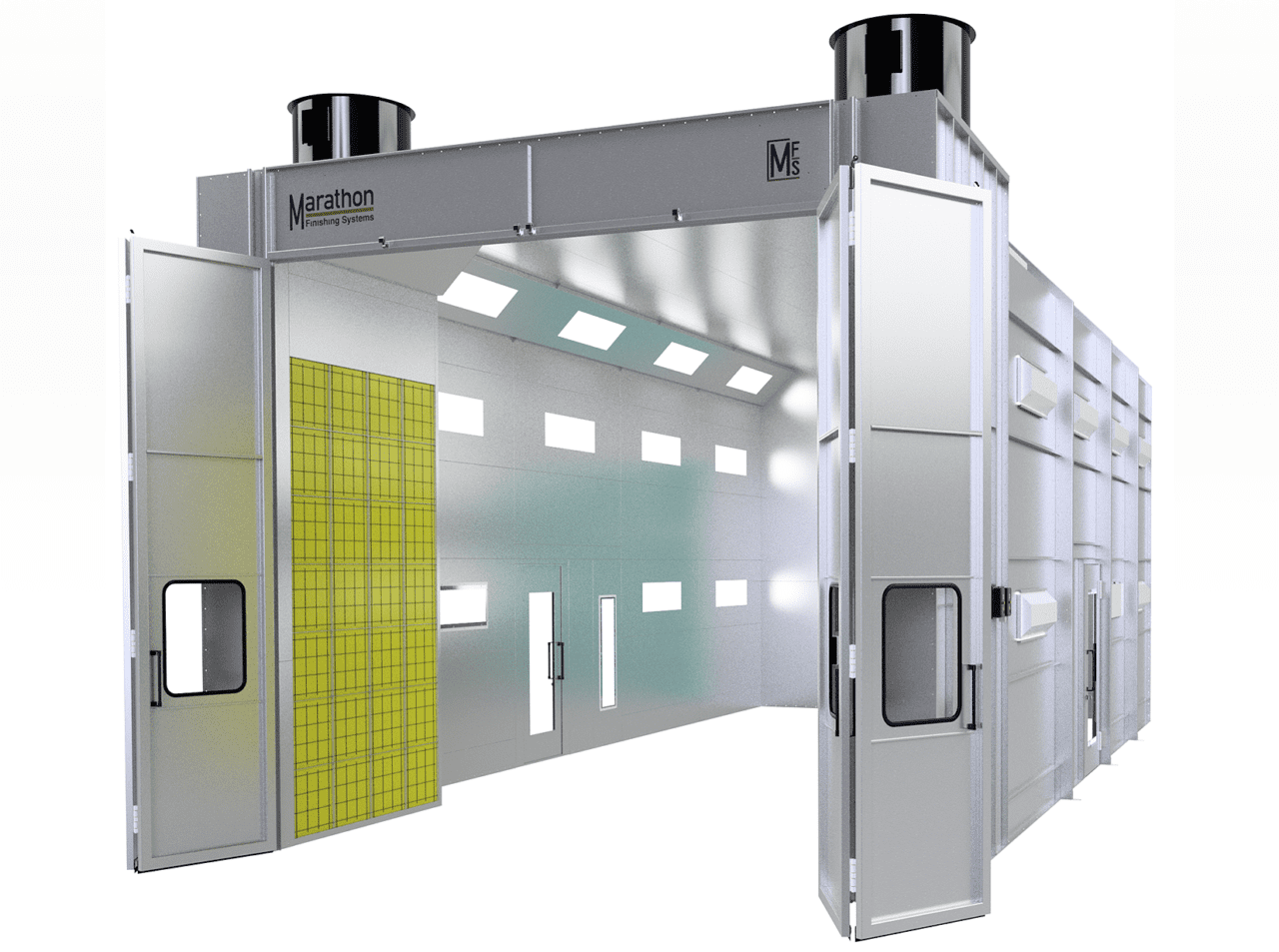 Automotive Reverse Air Flow Spray Paint Booths Marathon