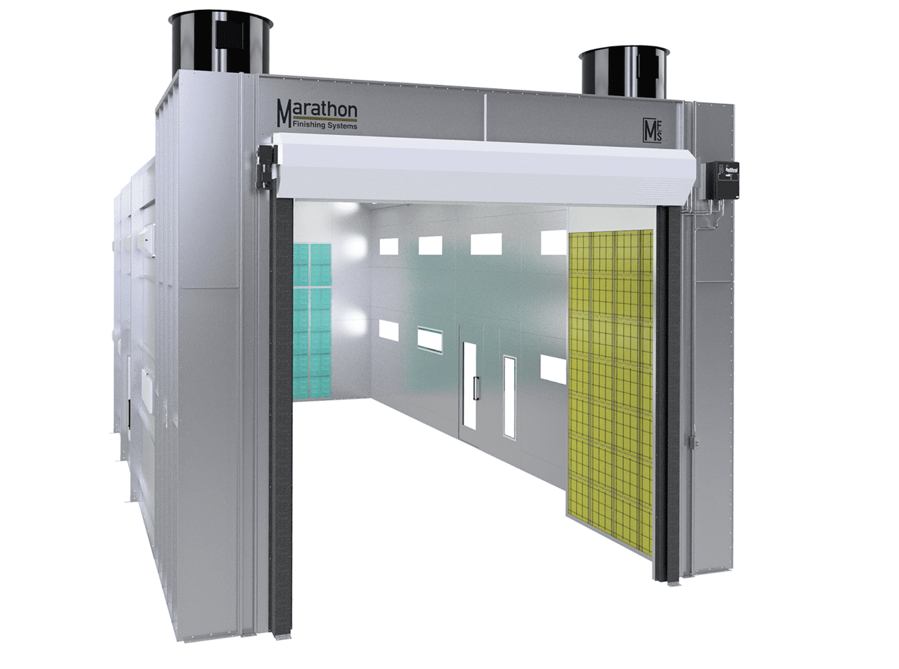 Industrial Reverse Air Flow Paint Booth | Marathon Spray Booths