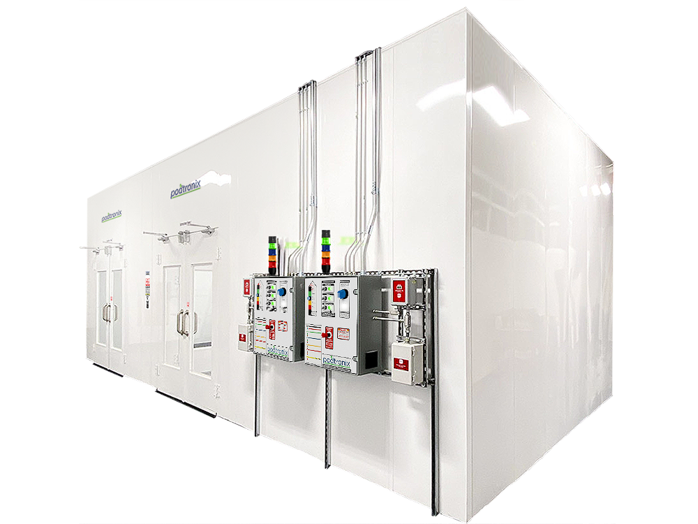 Build in place modular multizone CID1/CID2 extraction lab with dual control panel